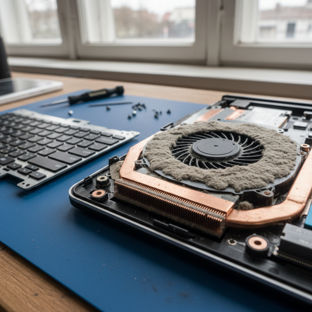 Dust-clogged laptop fan cleaning service in Bolwarra — Newcastle NSW 2320