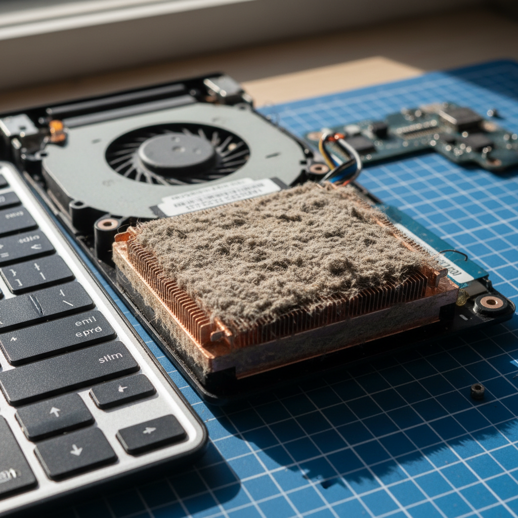 Dust-clogged laptop fan cleaning service in Bolwarra Heights — Newcastle NSW 2320