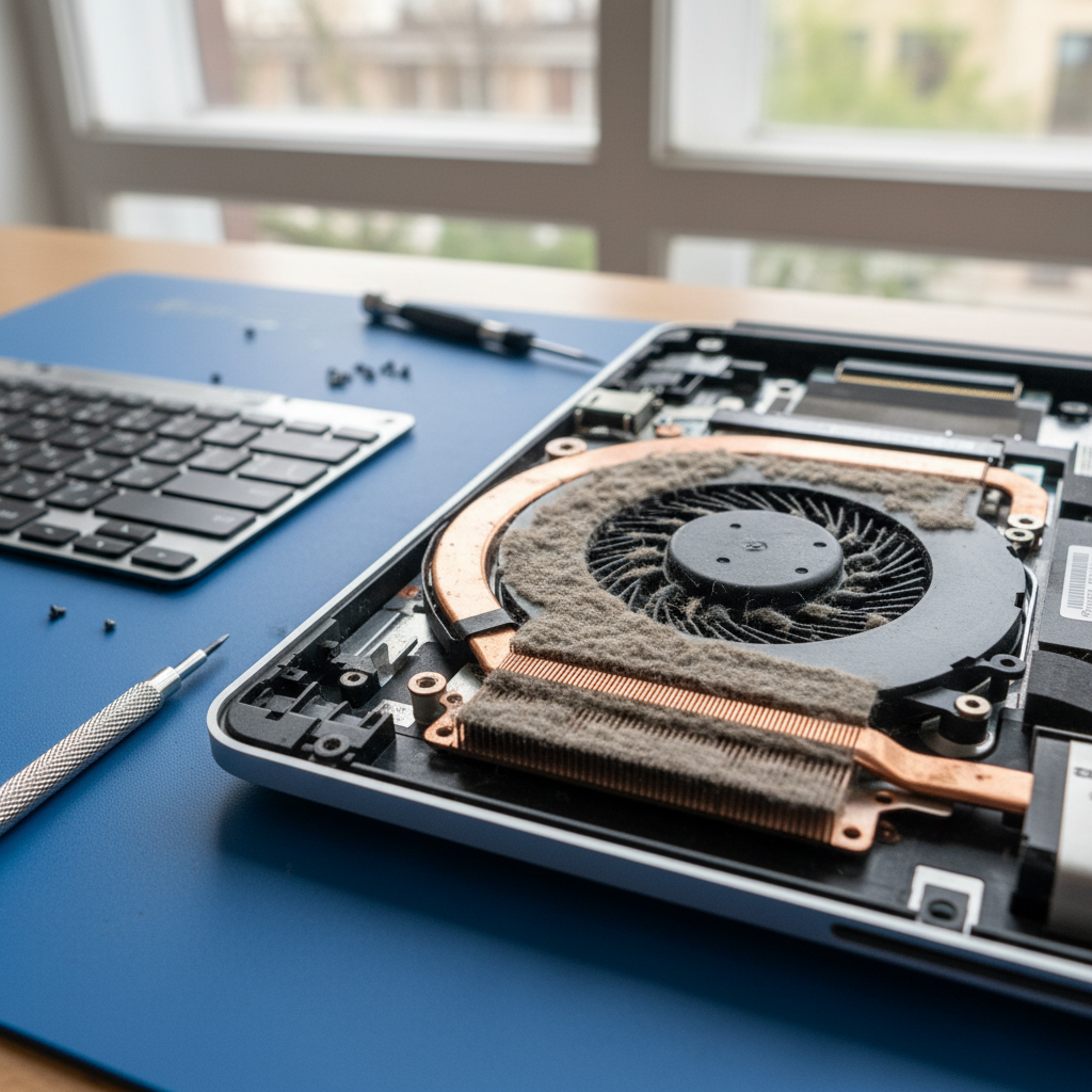 Dust-clogged laptop fan cleaning service in Bonnet Hill — Hobart TAS 7053