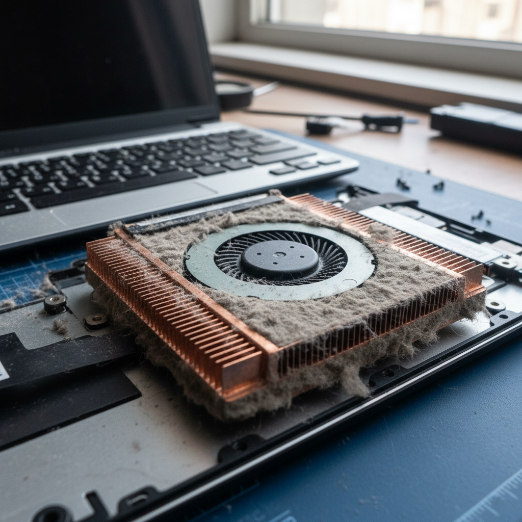 Dust-clogged laptop fan cleaning service in Booragul — Newcastle NSW 2284