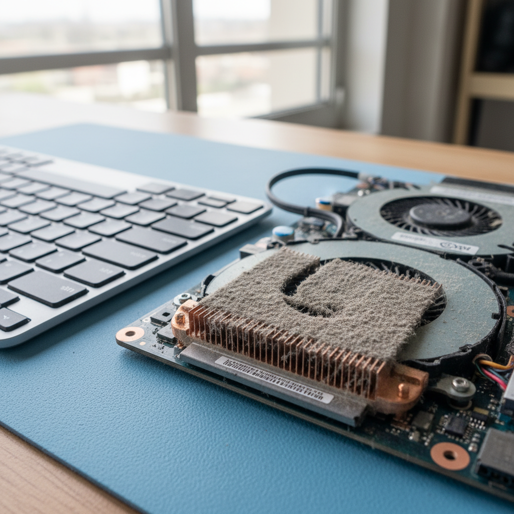 Dust-clogged laptop fan cleaning service in Brahma Lodge — Adelaide SA 5109