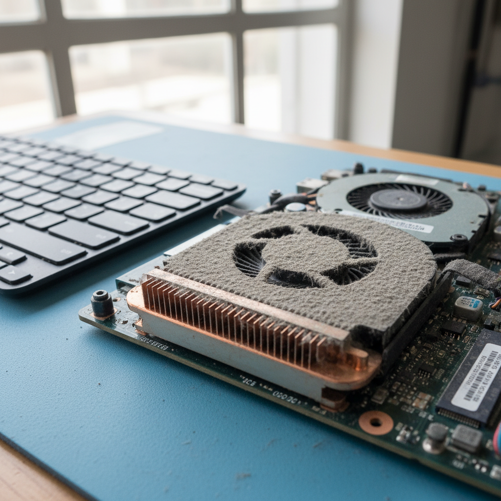 Dust-clogged laptop fan cleaning service in Brandy Hill — Newcastle NSW 2324