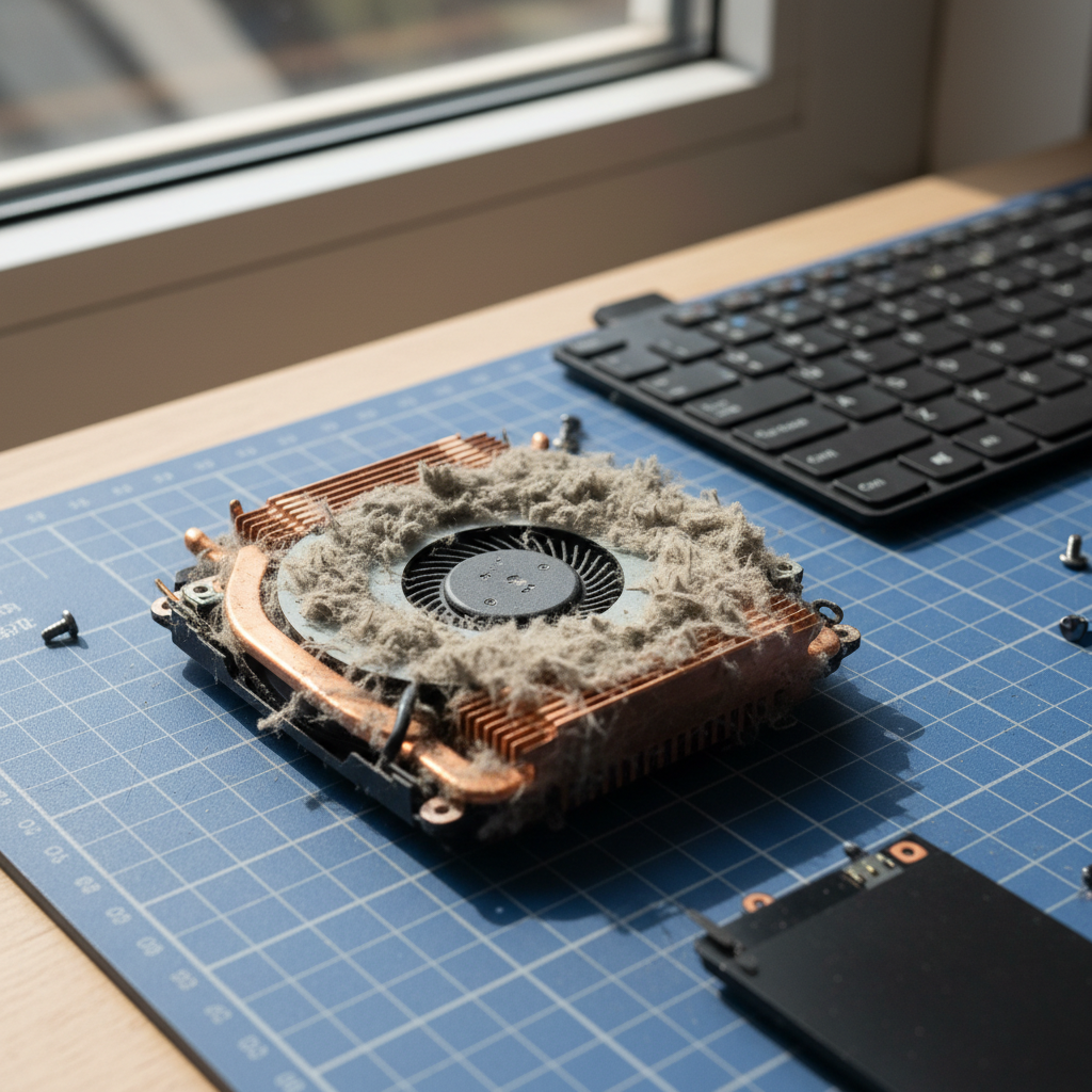 Dust-clogged laptop fan cleaning service in Branxton — Newcastle NSW 2335