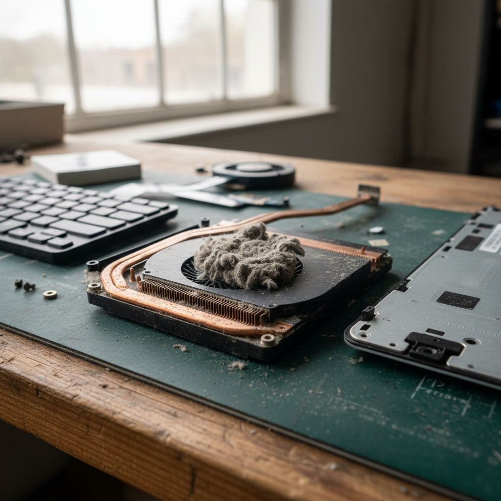 Dust-clogged laptop fan cleaning service in Bridgewater — Adelaide SA 5155