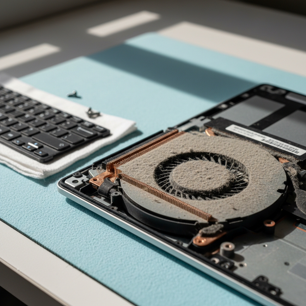 Dust-clogged laptop fan cleaning service in Brinkin — Darwin NT 0810