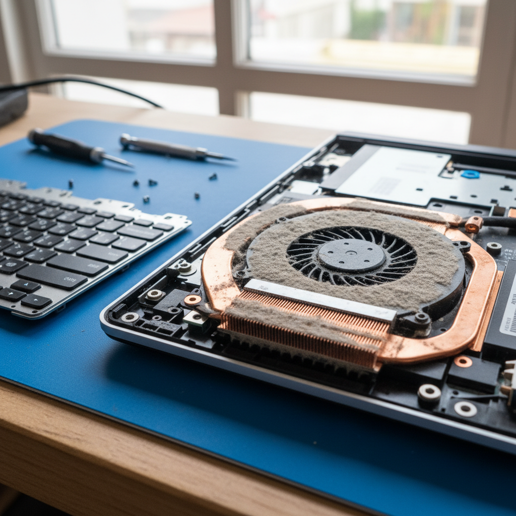 Dust-clogged laptop fan cleaning service in Brown Hill Creek — Adelaide SA 5062