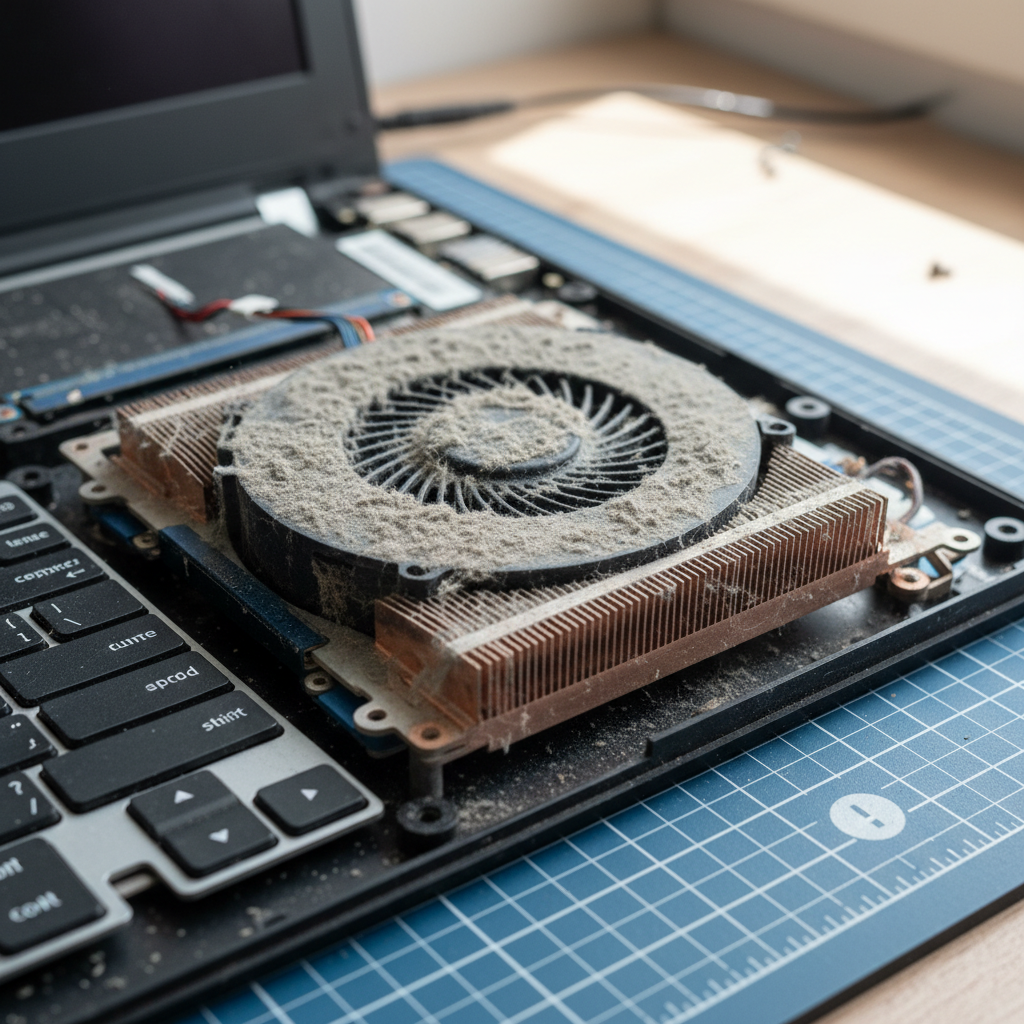 Dust-clogged laptop fan cleaning service in Buffalo Creek — Darwin NT 0812