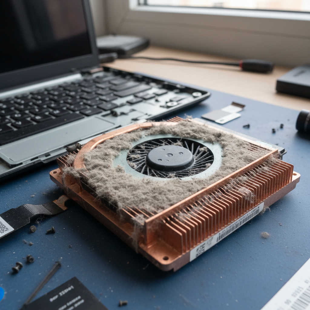 Dust-clogged laptop fan cleaning service in Bundabah — Newcastle NSW 2324