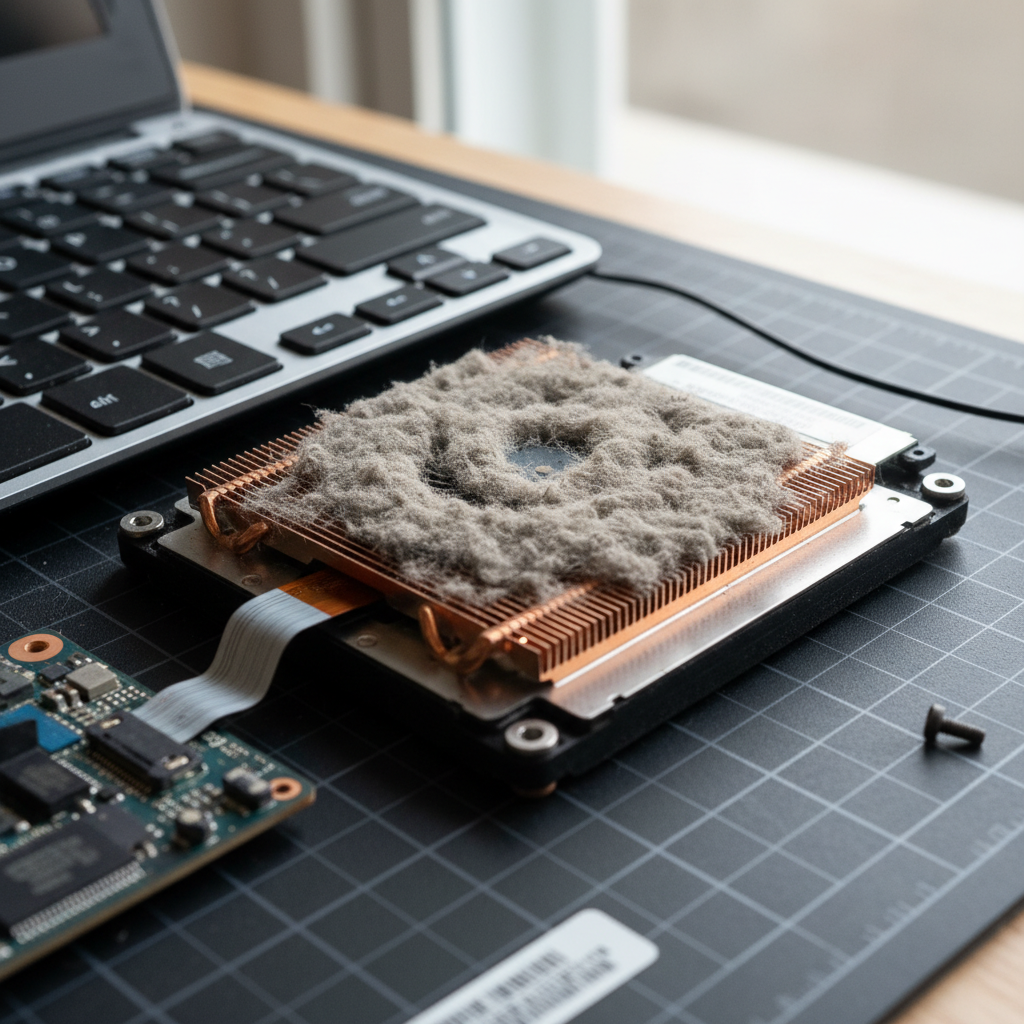 Dust-clogged laptop fan cleaning service in Bushells Ridge — Newcastle NSW 2259