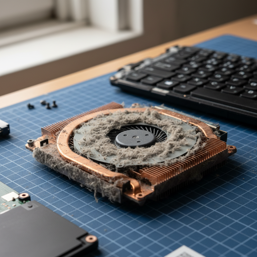 Dust-clogged laptop fan cleaning service in Buttaba — Newcastle NSW 2283