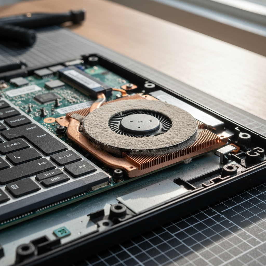 Dust-clogged laptop fan cleaning service in Carey Bay — Newcastle NSW 2283