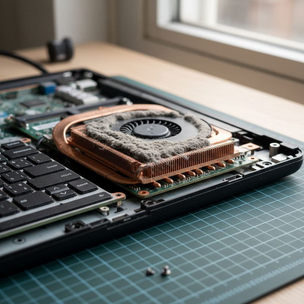 Dust-clogged laptop fan cleaning service in Casuarina — Darwin NT 0810