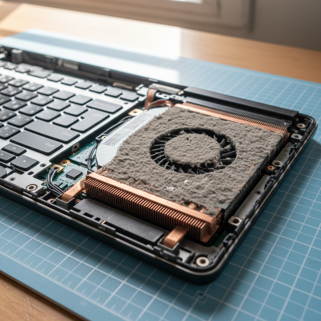 Dust-clogged laptop fan cleaning service in Chain Valley Bay — Newcastle NSW 2259