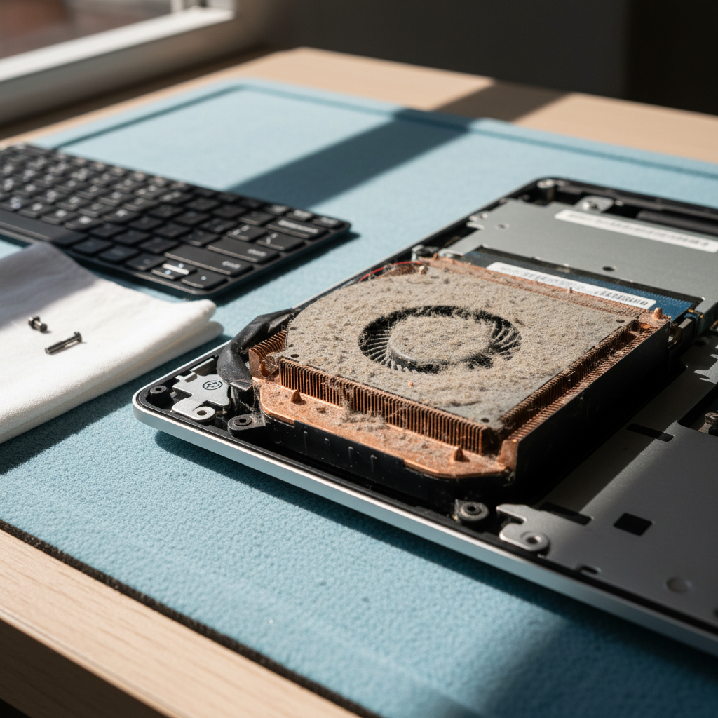 Dust-clogged laptop fan cleaning service in Chandlers Hill — Adelaide SA 5159