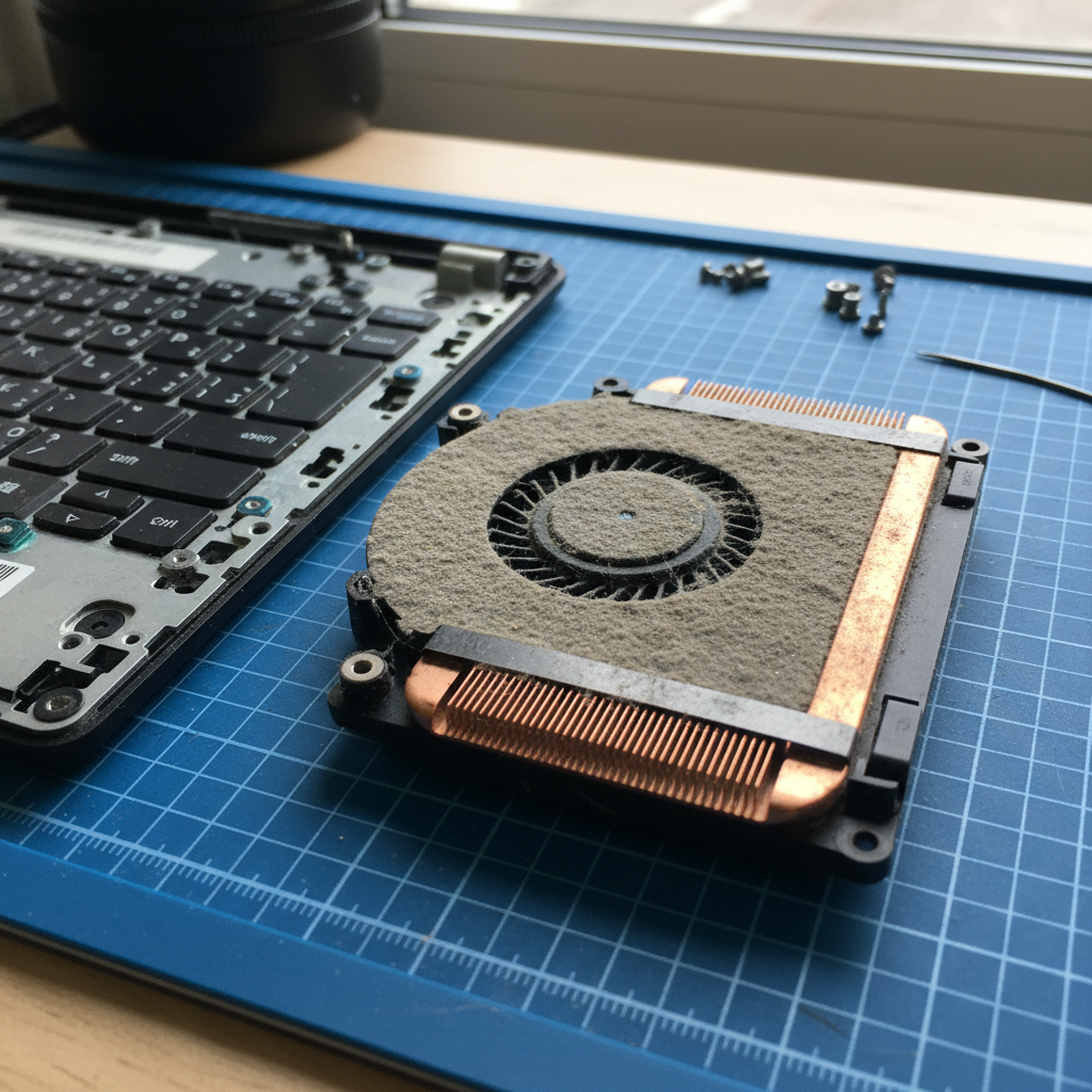 Dust-clogged laptop fan cleaning service in Cherry Gardens — Adelaide SA 5157