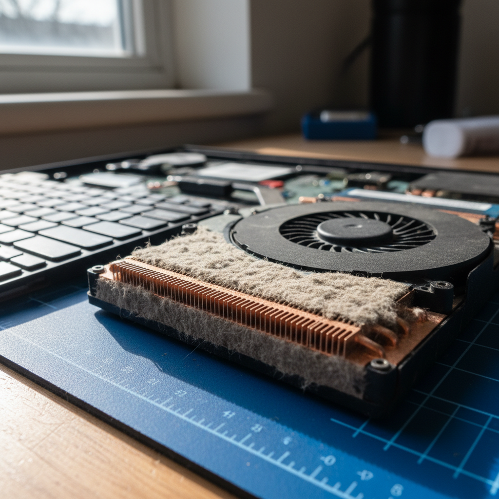 Dust-clogged laptop fan cleaning service in Cherryville — Adelaide SA 5134