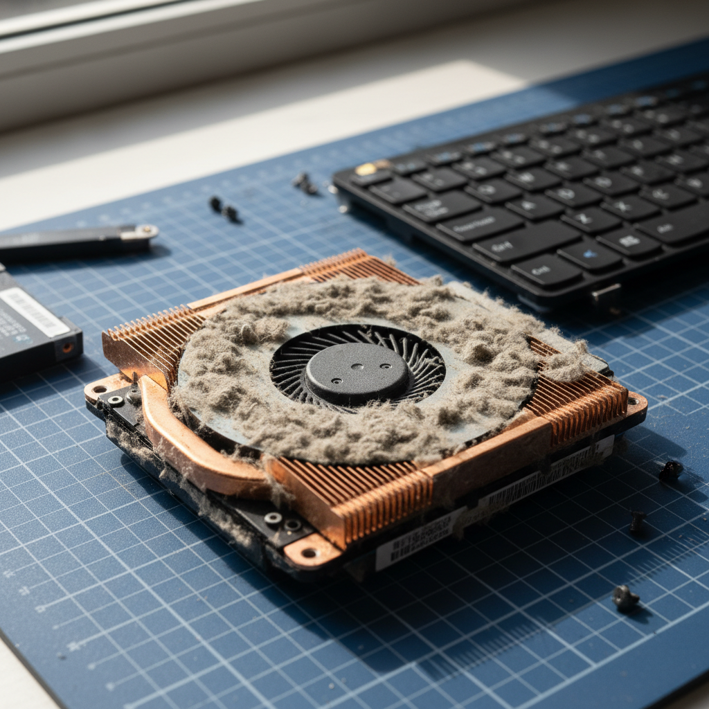 Dust-clogged laptop fan cleaning service in Chigwell — Hobart TAS 7011