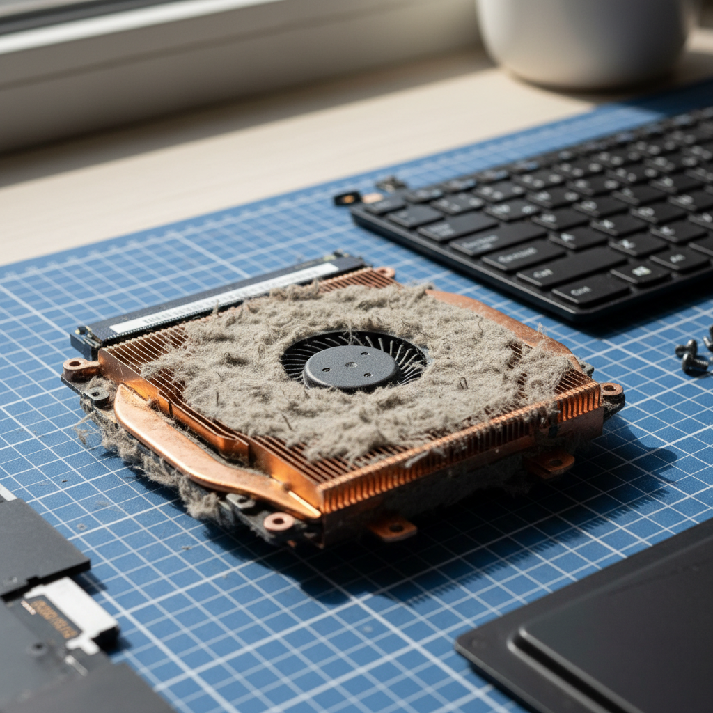 Dust-clogged laptop fan cleaning service in Clarendon — Adelaide SA 5157