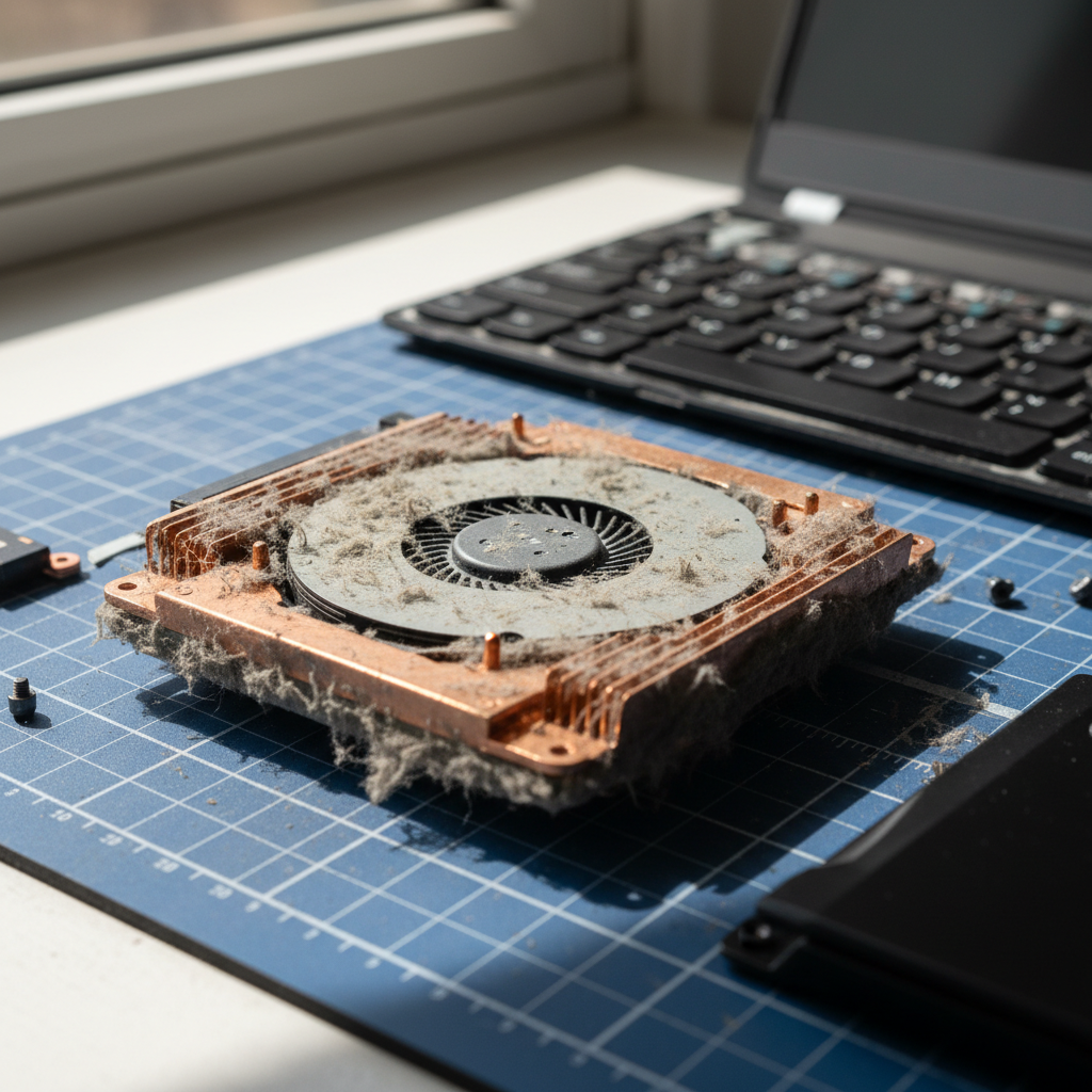 Dust-clogged laptop fan cleaning service in Cleland — Adelaide SA 5152