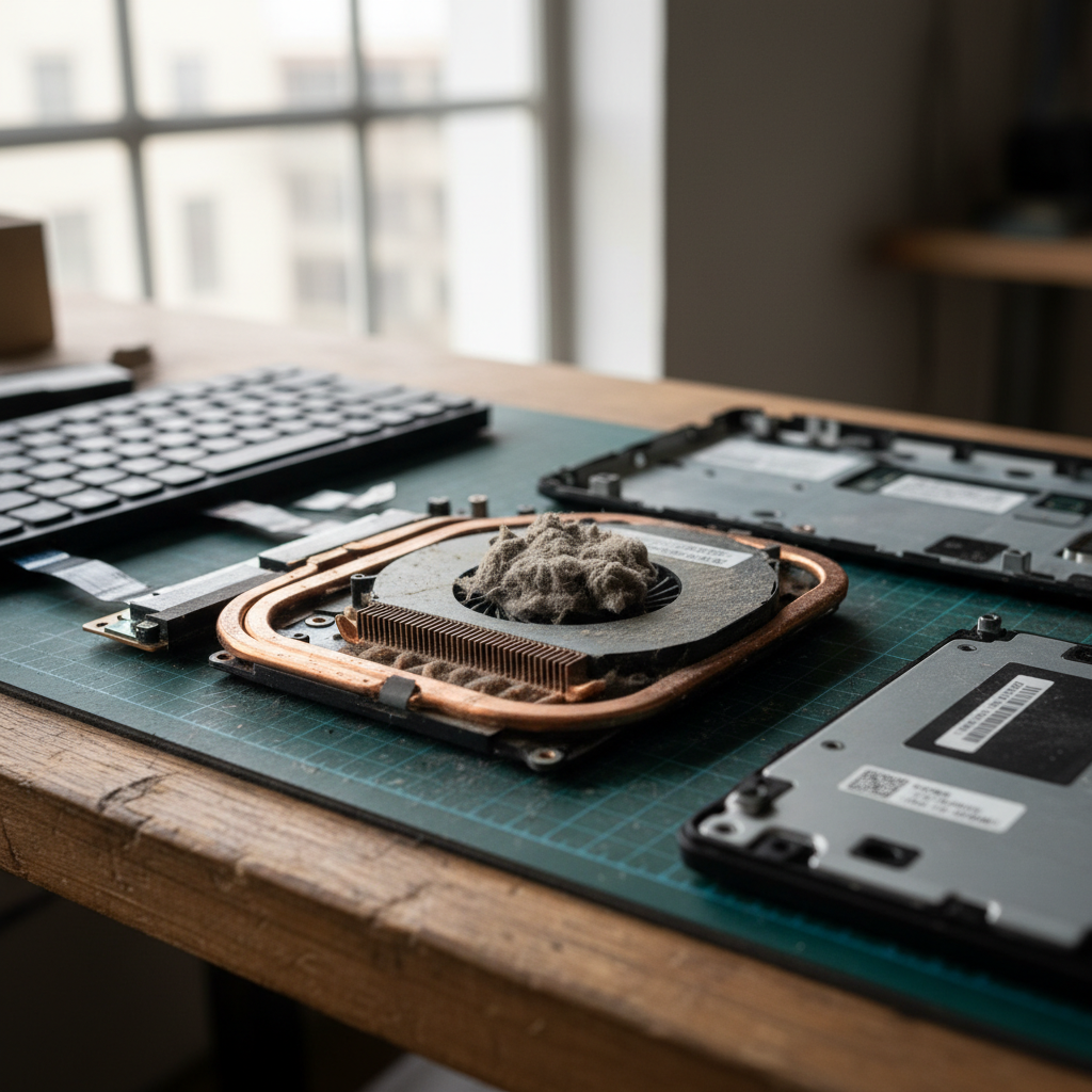 Dust-clogged laptop fan cleaning service in Coconut Grove — Darwin NT 0810