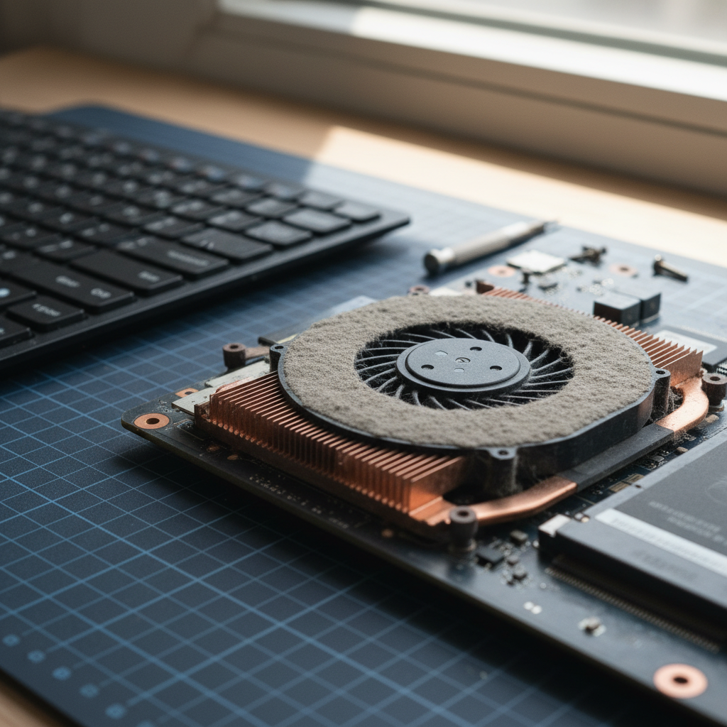 Dust-clogged laptop fan cleaning service in Colongra — Newcastle NSW 2262