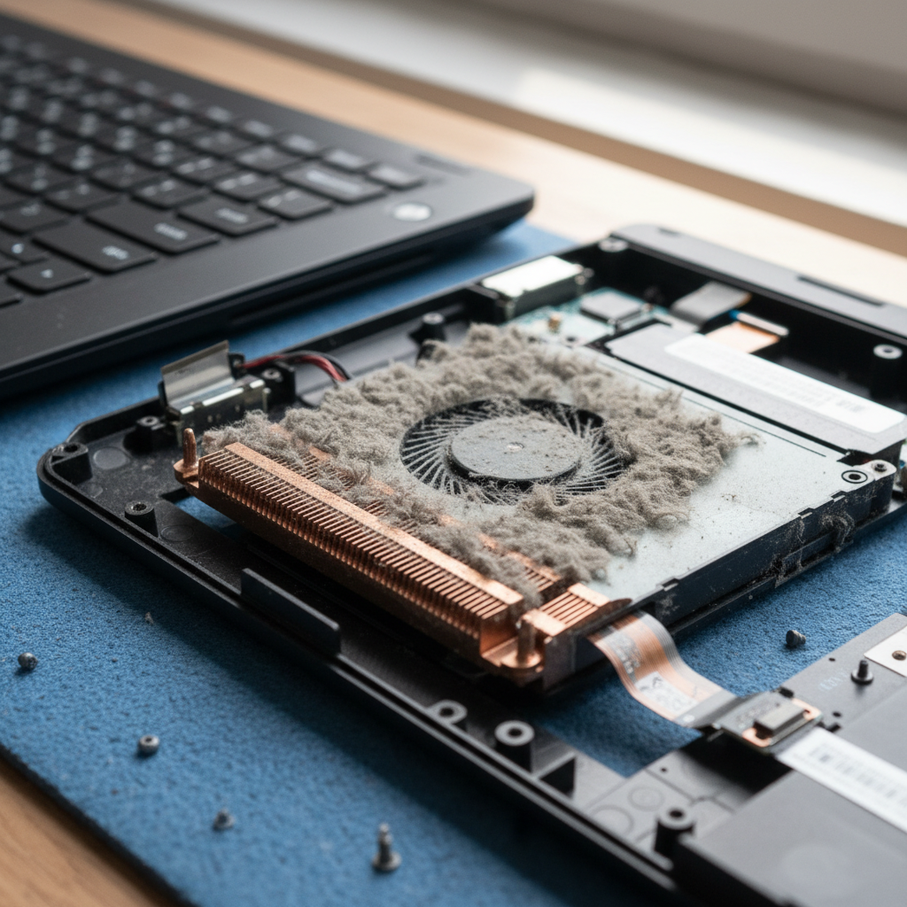Dust-clogged laptop fan cleaning service in Cooranbong — Newcastle NSW 2265