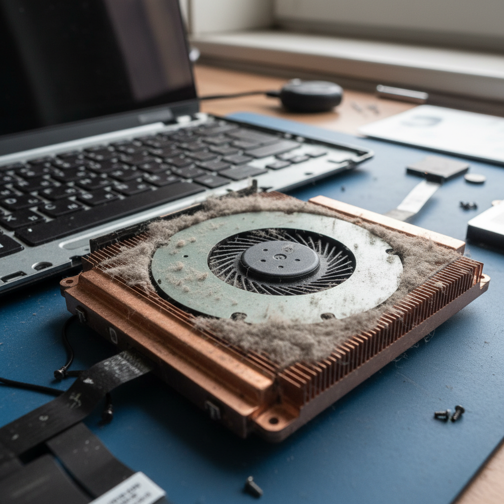 Dust-clogged laptop fan cleaning service in Corlette — Newcastle NSW 2315
