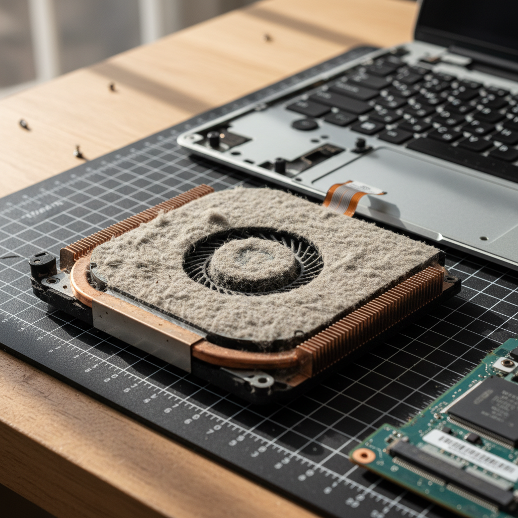 Dust-clogged laptop fan cleaning service in Crafers — Adelaide SA 5152