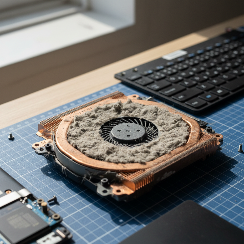 Dust-clogged laptop fan cleaning service in Craigburn Farm — Adelaide SA 5051