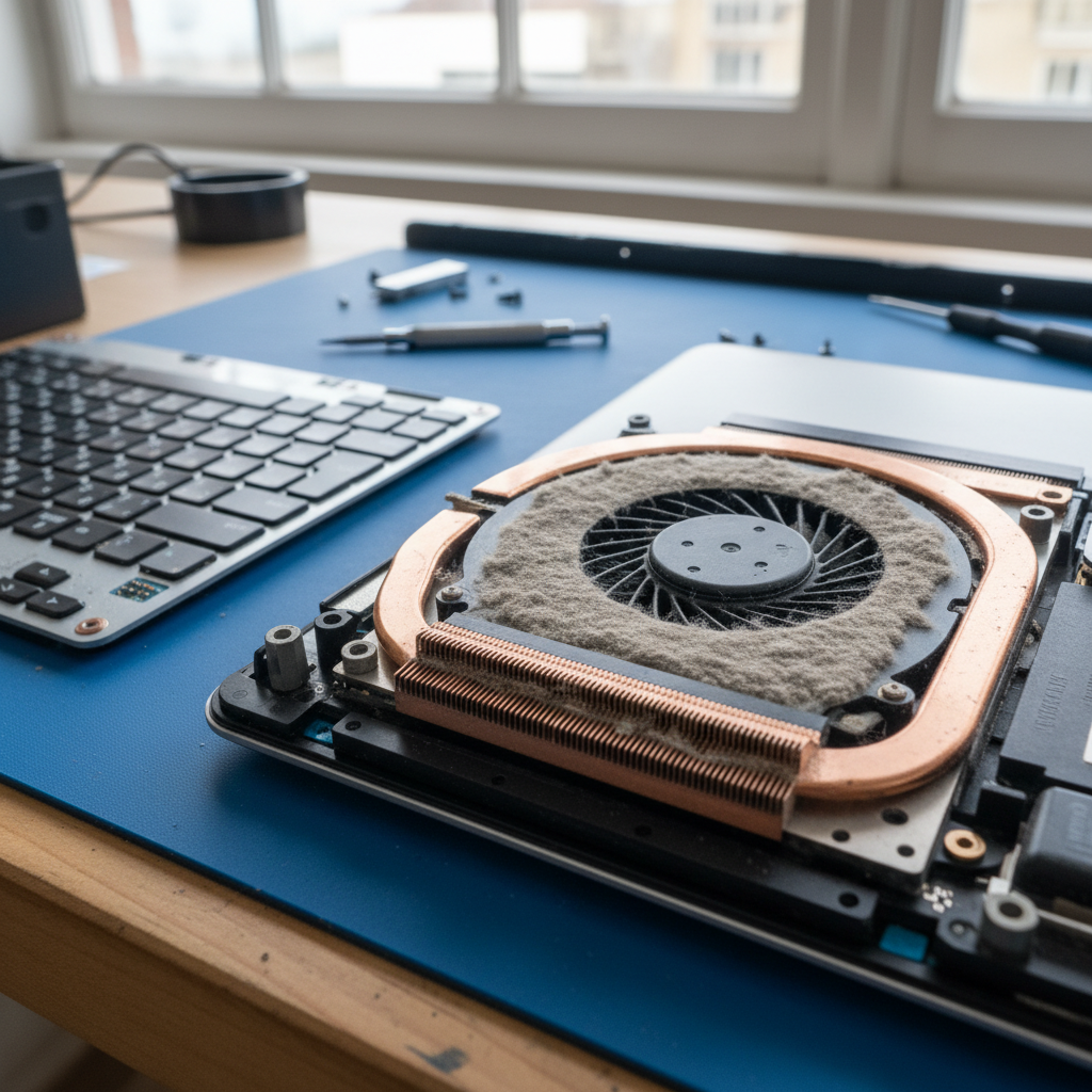 Dust-clogged laptop fan cleaning service in Craigmore — Adelaide SA 5114