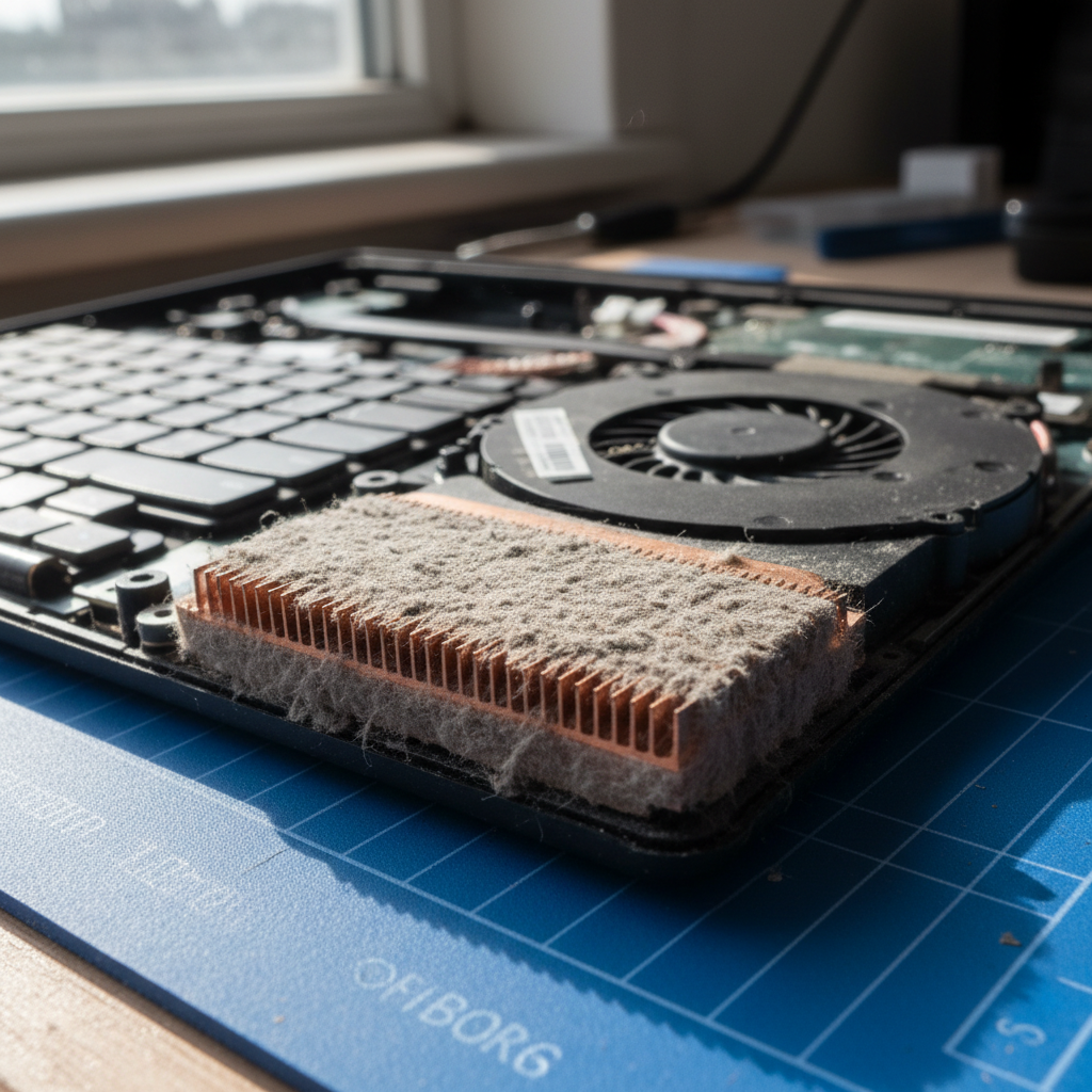 Dust-clogged laptop fan cleaning service in Davoren Park — Adelaide SA 5113