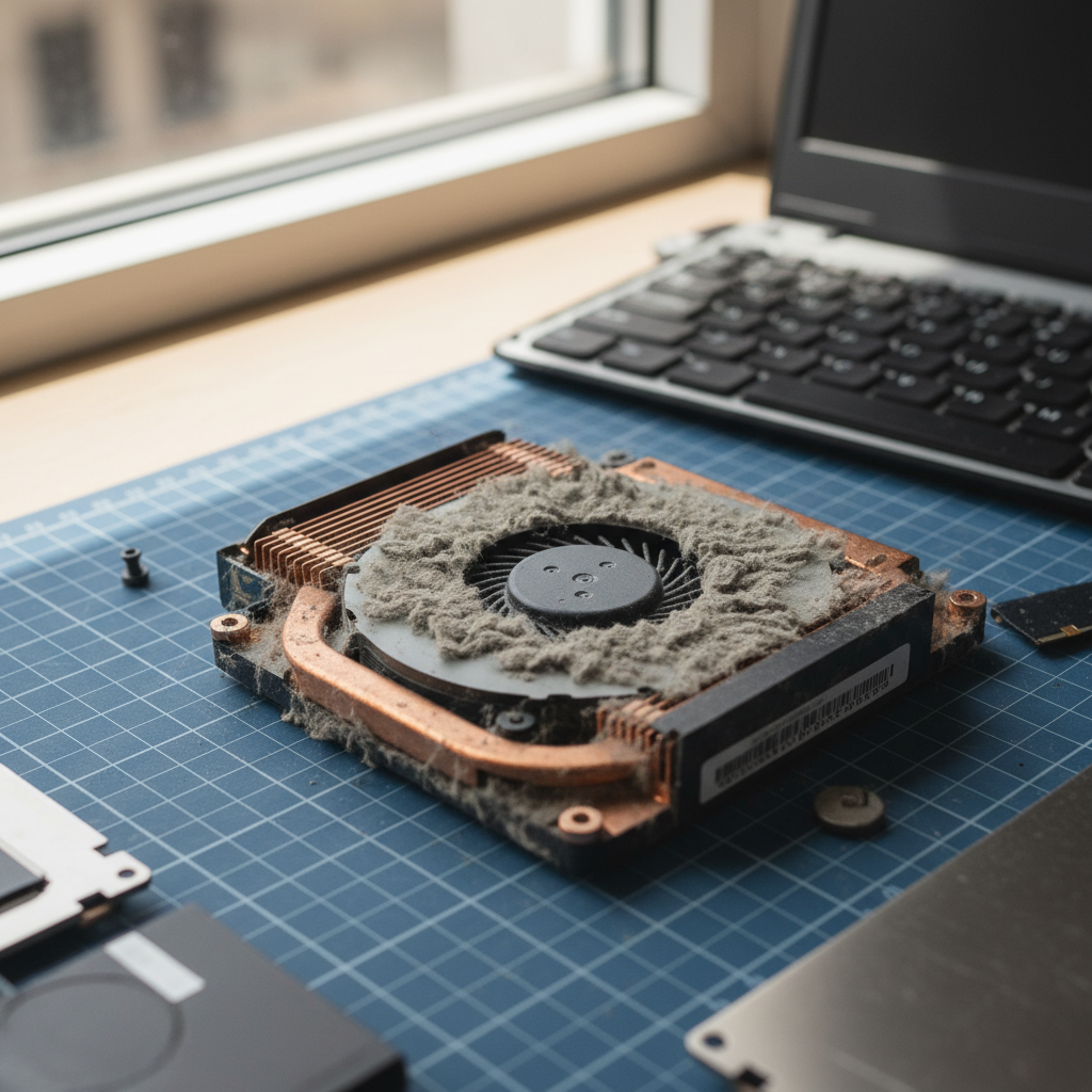 Dust-clogged laptop fan cleaning service in Dernancourt — Adelaide SA 5075