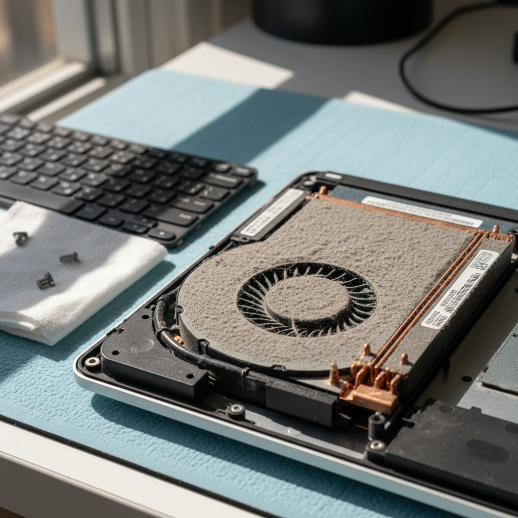 Dust-clogged laptop fan cleaning service in Dingabledinga — Adelaide SA 5172