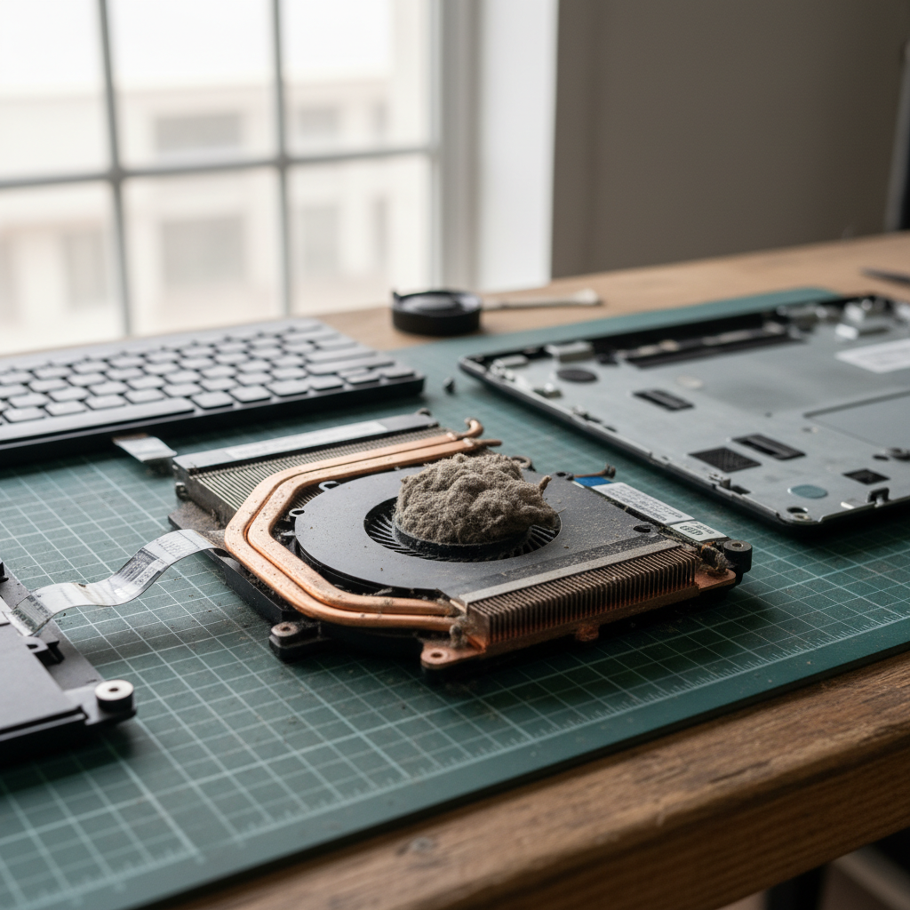 Dust-clogged laptop fan cleaning service in Direk — Adelaide SA 5110