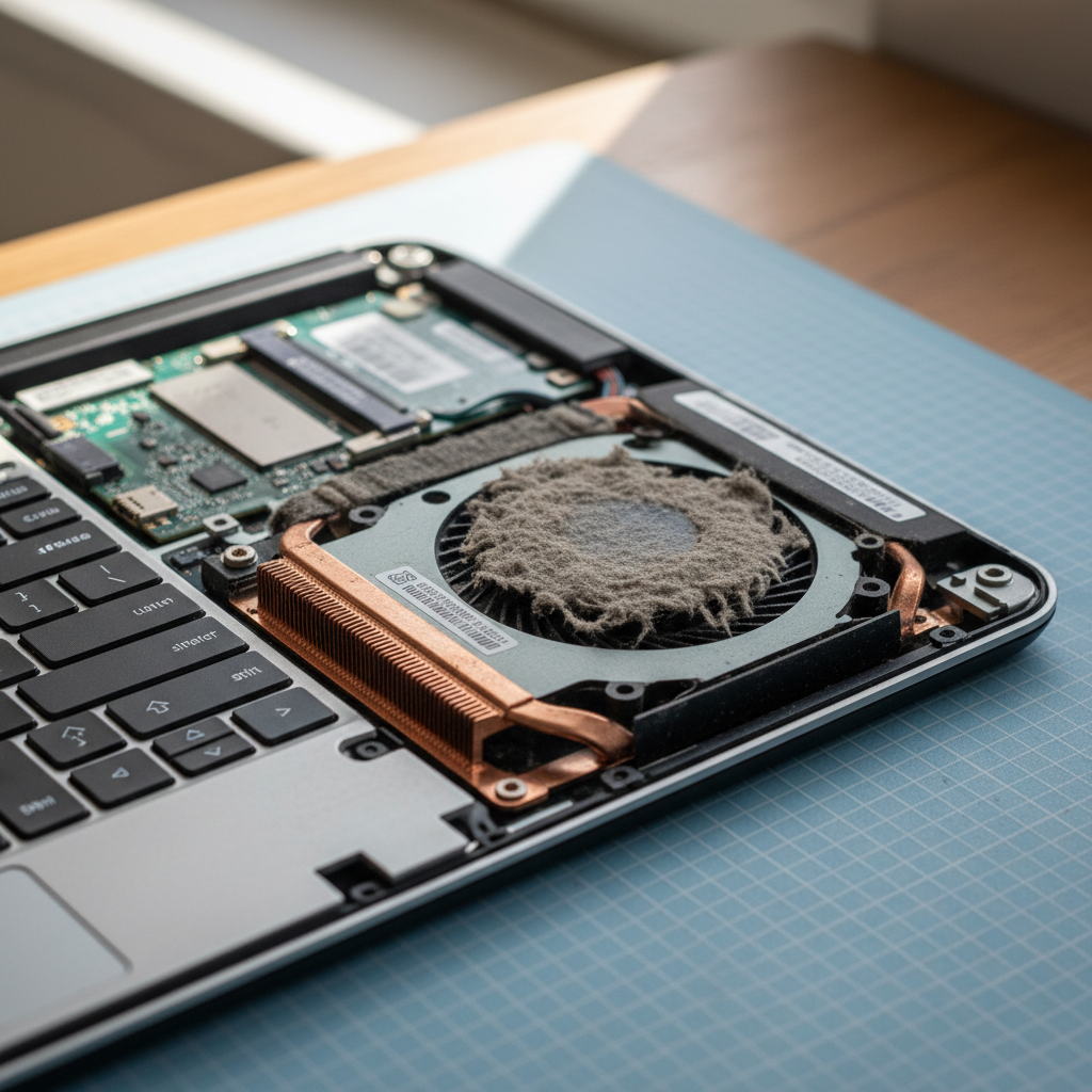 Dust-clogged laptop fan cleaning service in Dooralong — Newcastle NSW 2259