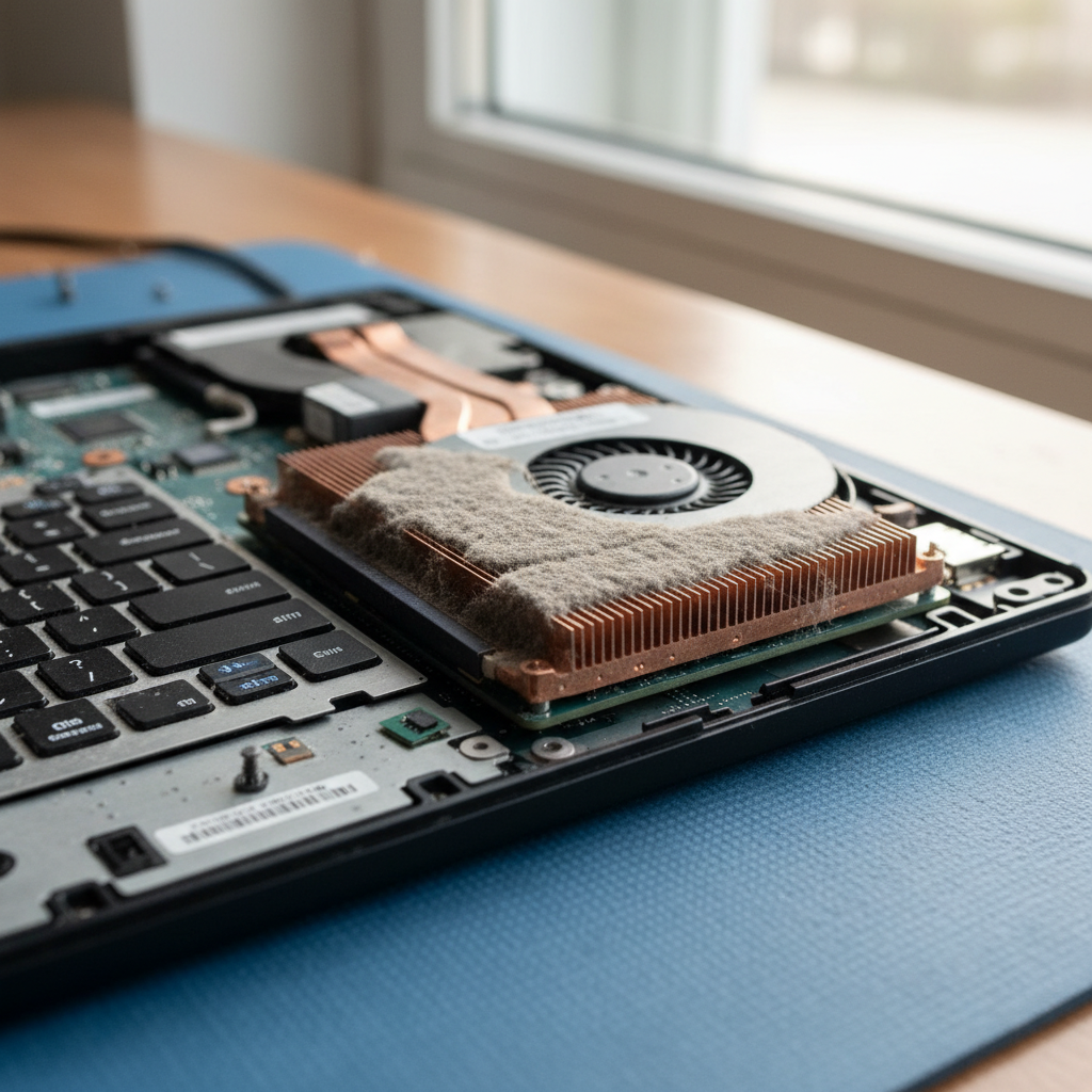 Dust-clogged laptop fan cleaning service in Dora Creek — Newcastle NSW 2264