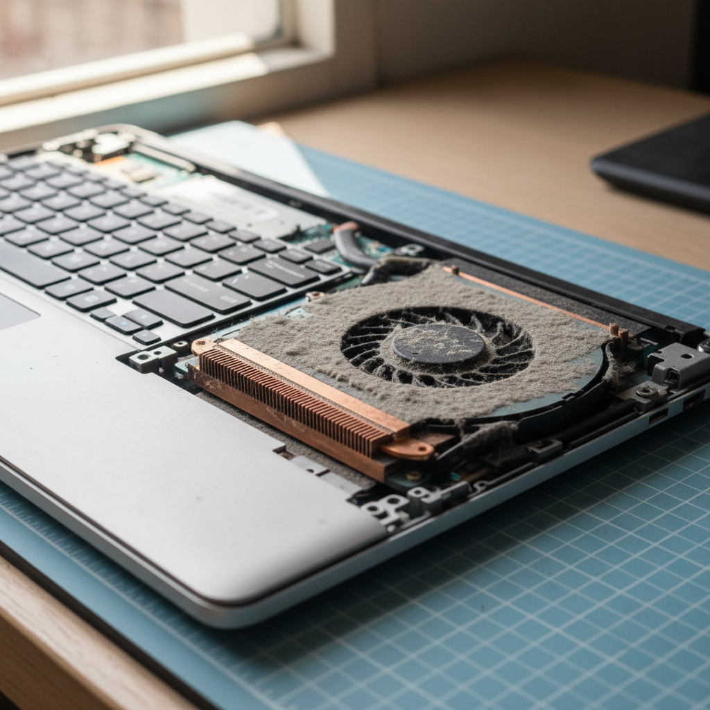 Dust-clogged laptop fan cleaning service in Driver — Darwin NT 0830