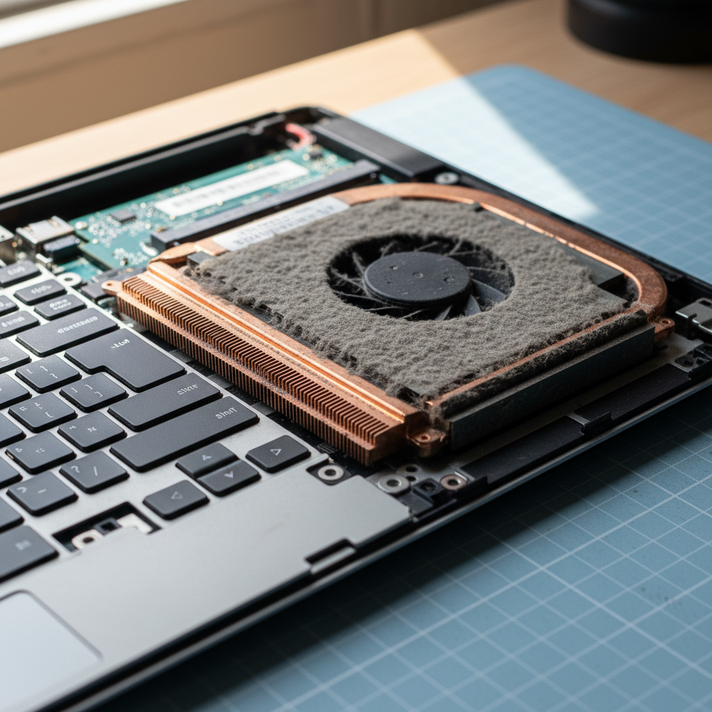Dust-clogged laptop fan cleaning service in Dry Creek — Adelaide SA 5094
