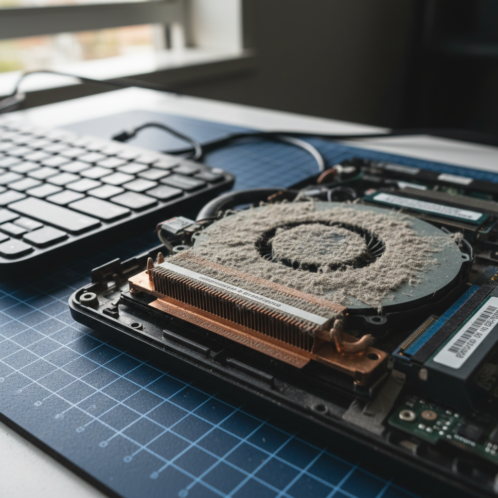 Dust-clogged laptop fan cleaning service in Dulwich — Adelaide SA 5065