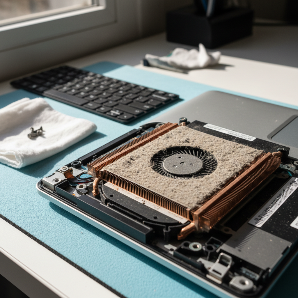 Dust-clogged laptop fan cleaning service in Durren Durren — Newcastle NSW 2259