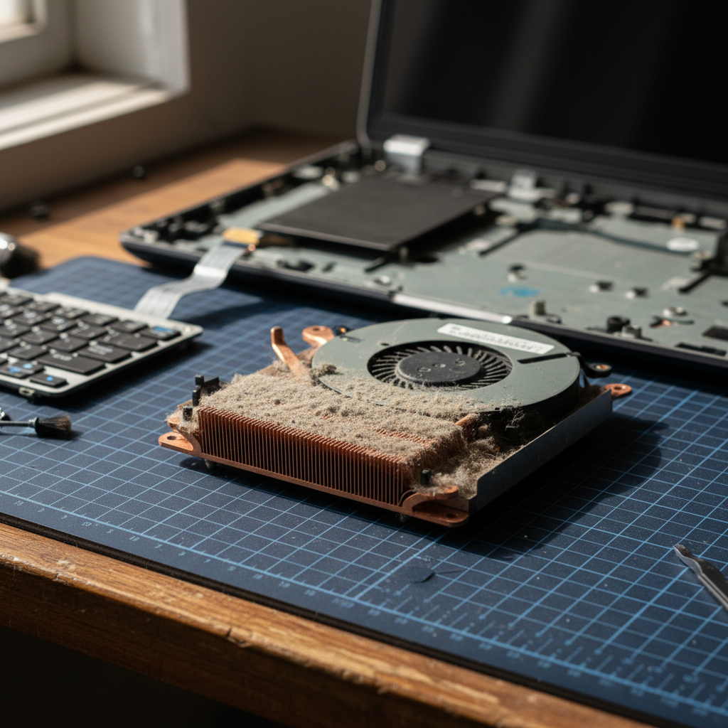 Dust-clogged laptop fan cleaning service in Dynnyrne — Hobart TAS 7005
