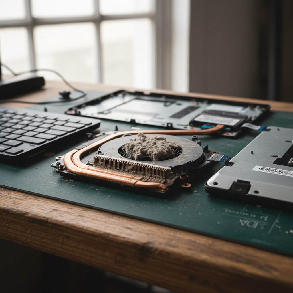 Dust-clogged laptop fan cleaning service in East Point — Darwin NT 0820