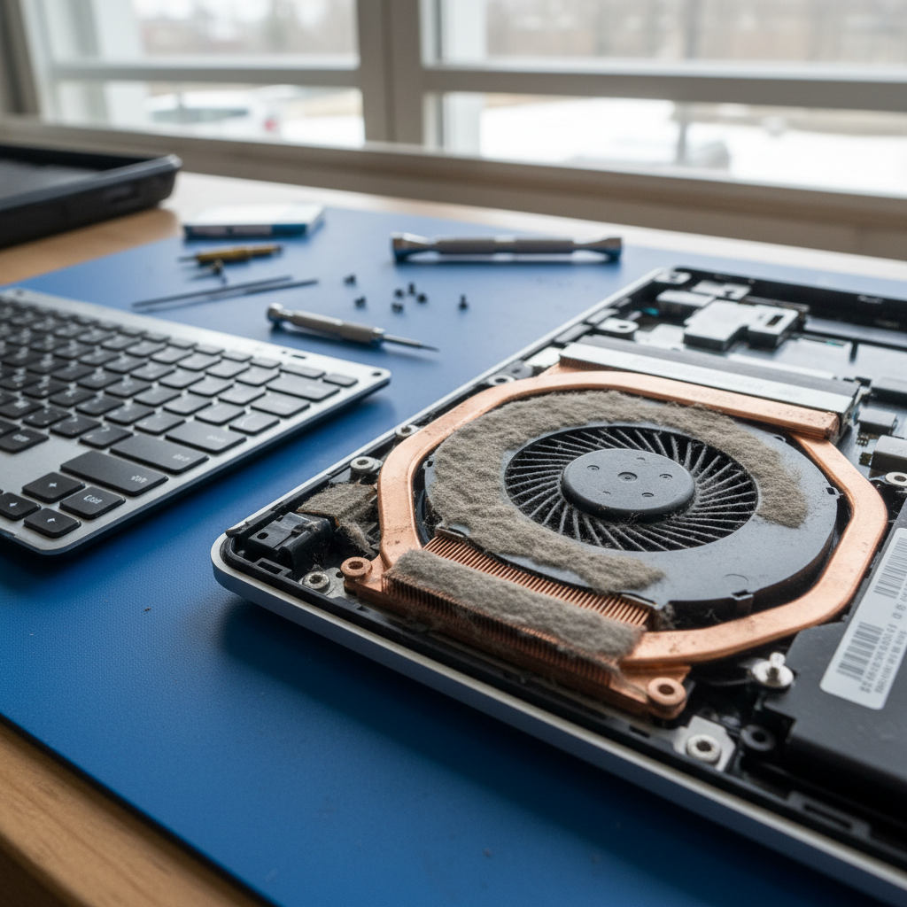 Dust-clogged laptop fan cleaning service in Echunga — Adelaide SA 5153