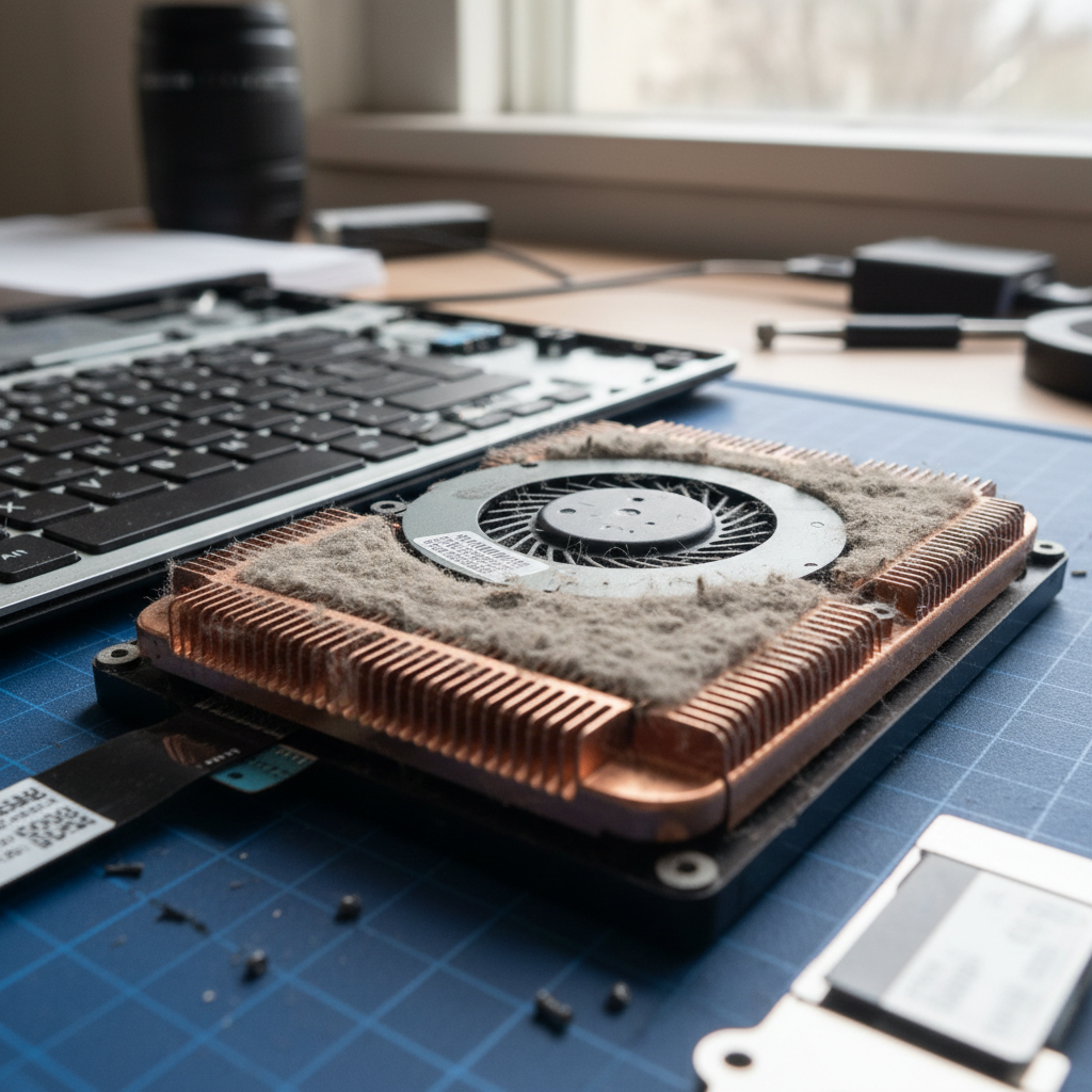 Dust-clogged laptop fan cleaning service in Elizabeth — Adelaide SA 5112