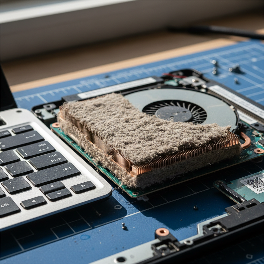 Dust-clogged laptop fan cleaning service in Elizabeth Downs — Adelaide SA 5113