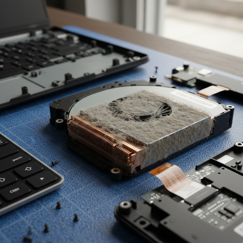 Dust-clogged laptop fan cleaning service in Elizabeth Grove — Adelaide SA 5112