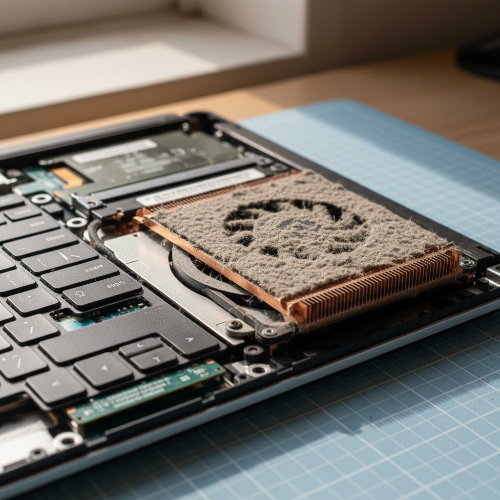 Dust-clogged laptop fan cleaning service in Elizabeth North — Adelaide SA 5113