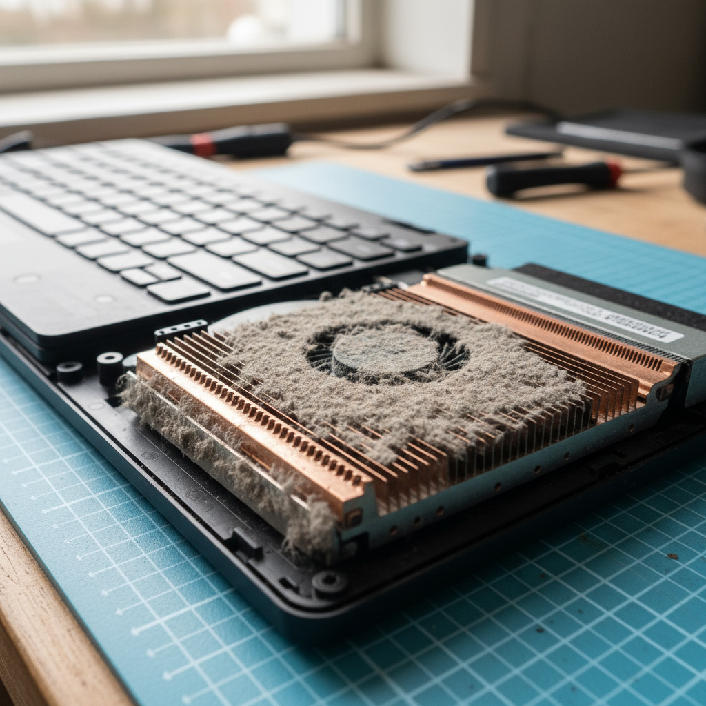 Dust-clogged laptop fan cleaning service in Elizabeth Park — Adelaide SA 5113