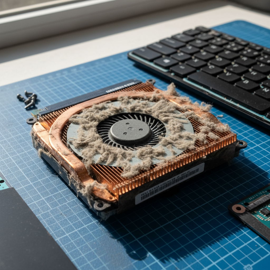 Dust-clogged laptop fan cleaning service in Ethelton — Adelaide SA 5015