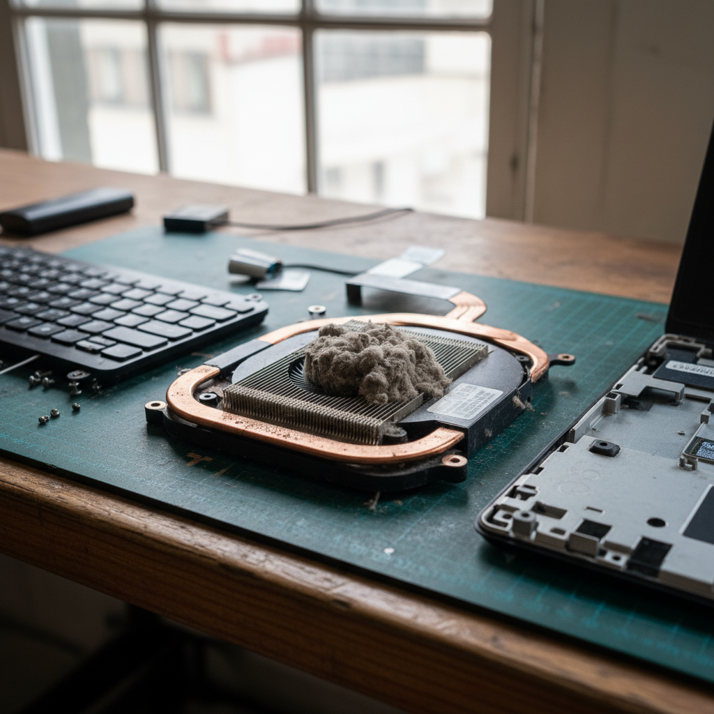 Dust-clogged laptop fan cleaning service in Farrar — Darwin NT 0830